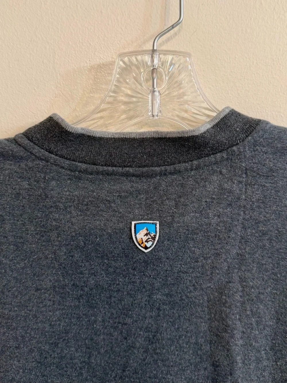 Kuhl Mens Long Sleeve Henley Shirt Blue Gray 100% Cotton Thumbholes Sz L Hiking - Picture 10 of 11